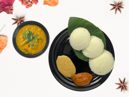 Special Idli with Samabar and Chutney