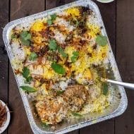 Tray Of Chicken Dum Biriyani